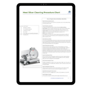 Meat Slicer Cleaning Procedure Chart Image