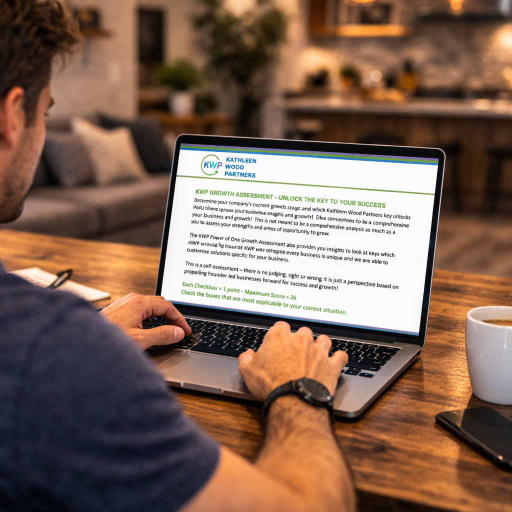 Founder taking the Free KWP Growth Assessment